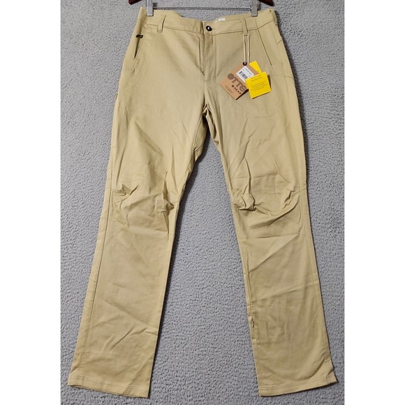 Otte Gear Capital Men's Pants 34x32 Khaki Stretch Brown Chino Straight NWT
